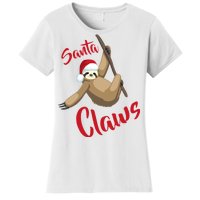 Santa Claws Sloth Christmas Women's T-Shirt