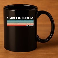 Santa Cruz California 11oz C Handle Ceramic Mug
