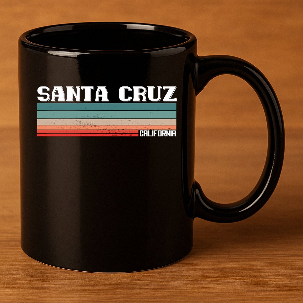 Santa Cruz California 11oz C Handle Ceramic Mug