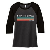 Santa Cruz California Women's Tri-Blend 3/4-Sleeve Raglan Shirt