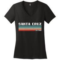 Santa Cruz California Women's V-Neck T-Shirt