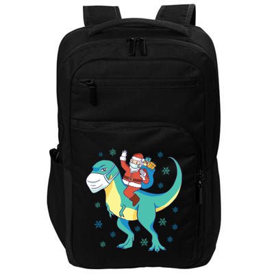 Santa Dinosaur Pandemic Impact Tech Backpack