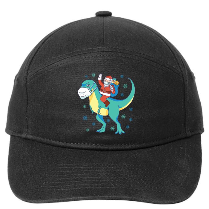 Santa Dinosaur Pandemic 7-Panel Snapback Hat