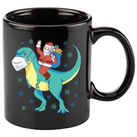 Santa Dinosaur Pandemic 11oz C Handle Ceramic Mug