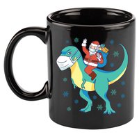 Santa Dinosaur Pandemic 11oz C Handle Ceramic Mug