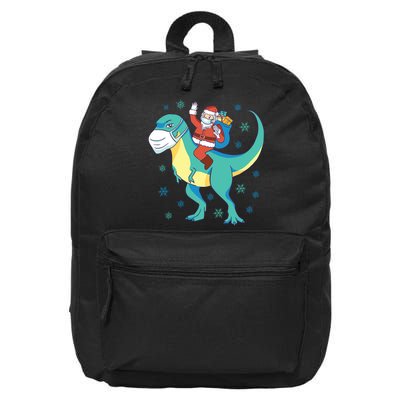 Santa Dinosaur Pandemic 16 in Basic Backpack