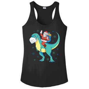 Santa Dinosaur Pandemic Ladies PosiCharge Competitor Racerback Tank