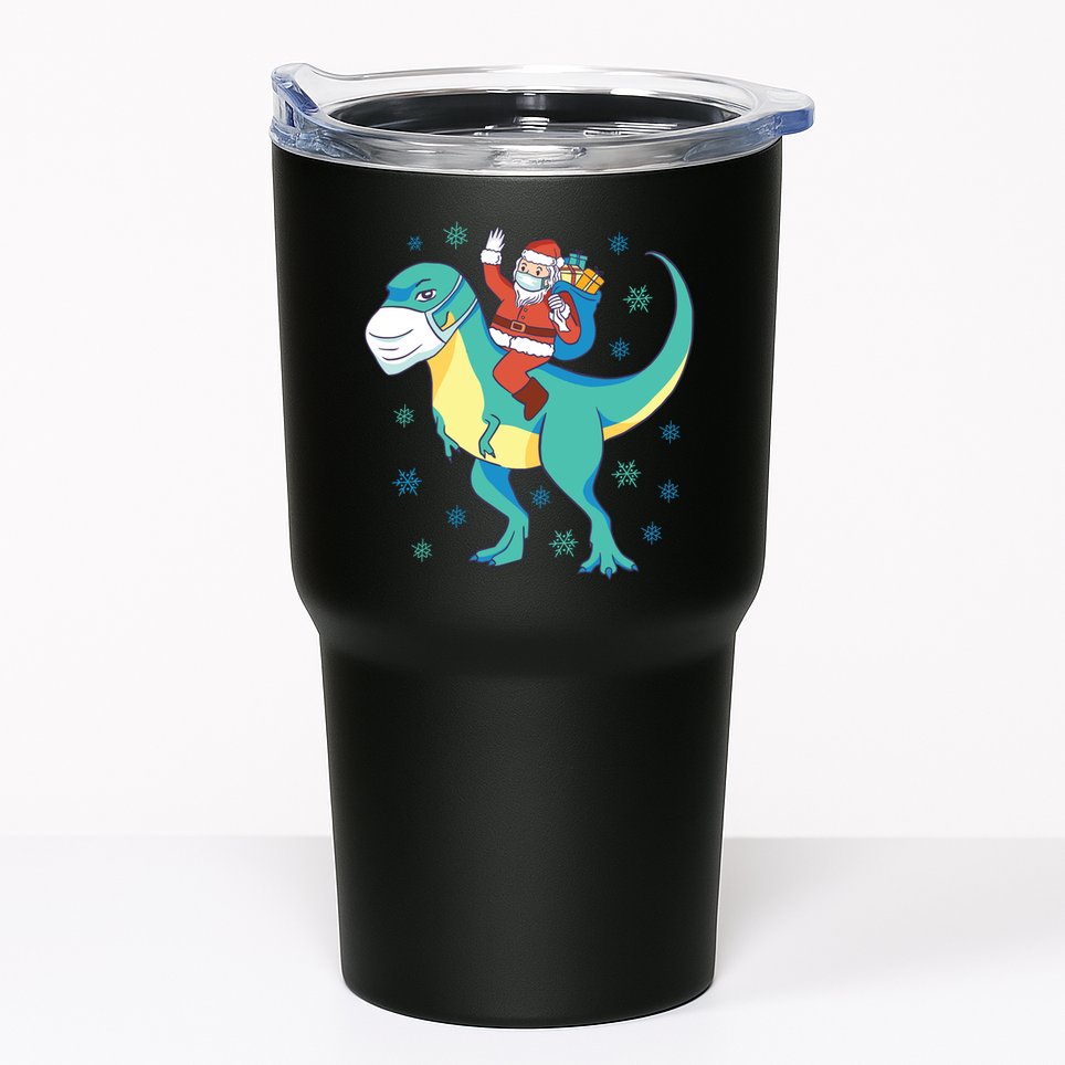 Santa Dinosaur Pandemic Tumbler