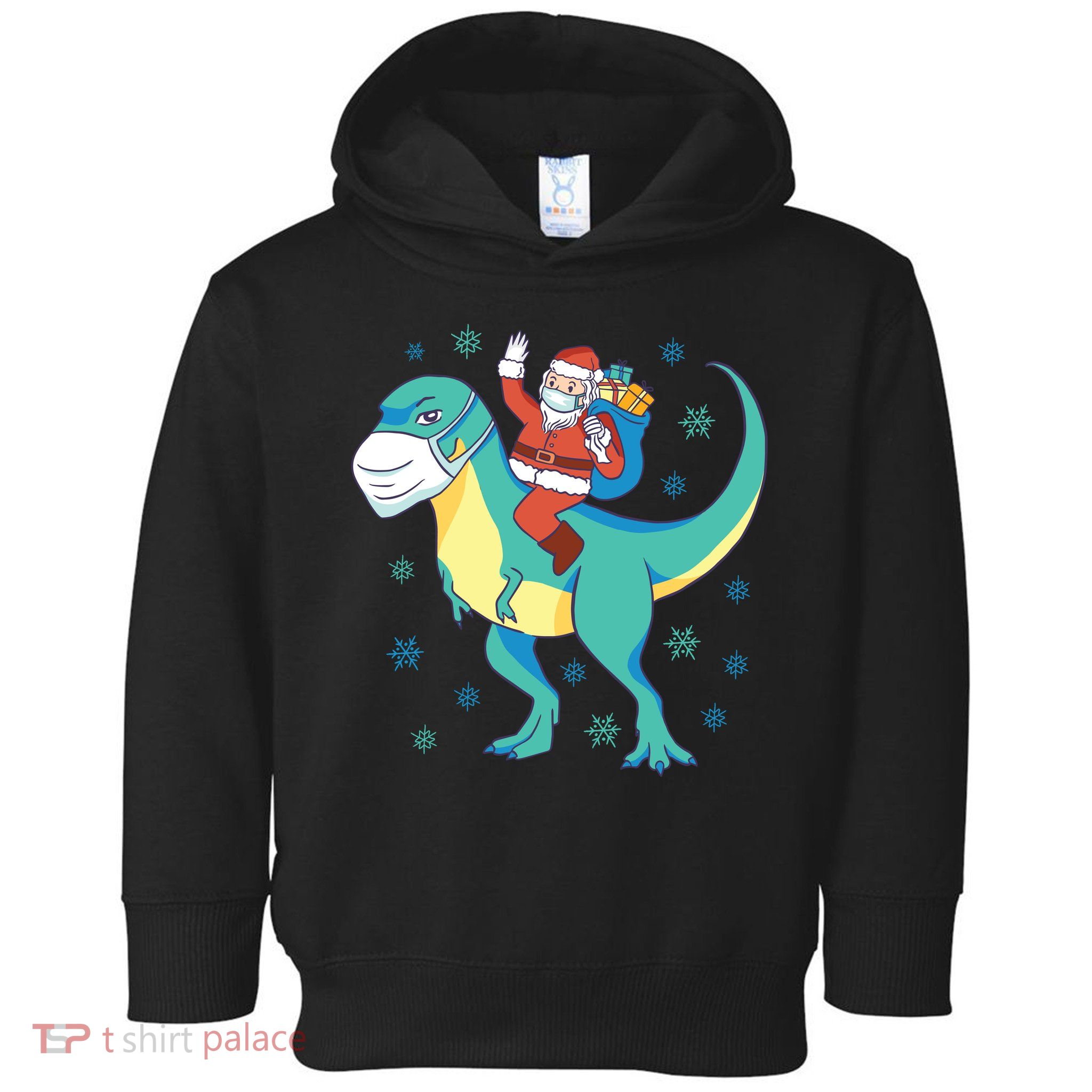 Santa Dinosaur Pandemic Toddler Hoodie