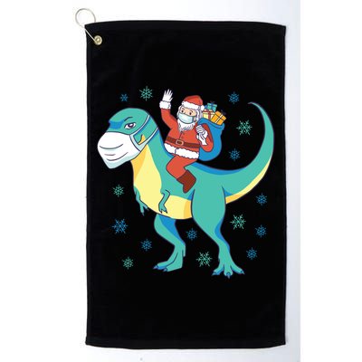 Santa Dinosaur Pandemic Golf Towel