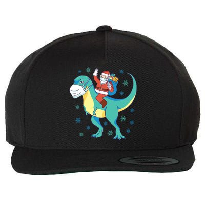 Santa Dinosaur Pandemic Wool Snapback Cap