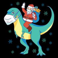 Santa Dinosaur Pandemic Full Zip Hoodie
