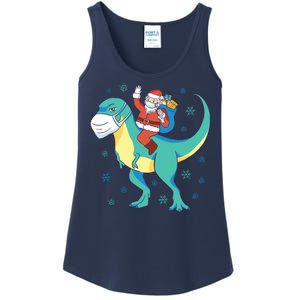 Santa Dinosaur Pandemic Ladies Essential Tank