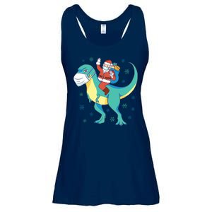 Santa Dinosaur Pandemic Ladies Essential Flowy Tank