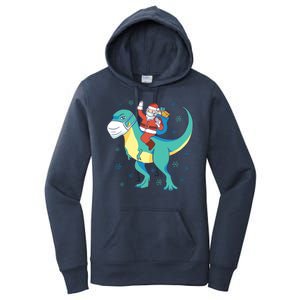 Santa Dinosaur Pandemic Women's Pullover Hoodie