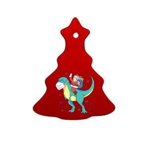 Santa Dinosaur Pandemic Ceramic Tree Ornament