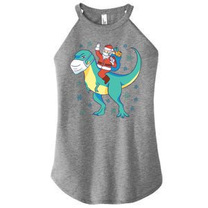 Santa Dinosaur Pandemic Women's Perfect Tri Rocker Tank