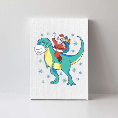 Santa Dinosaur Pandemic Canvas