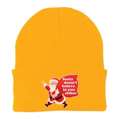 Santa Doesn't Believe In You Either Knit Cap Winter Beanie