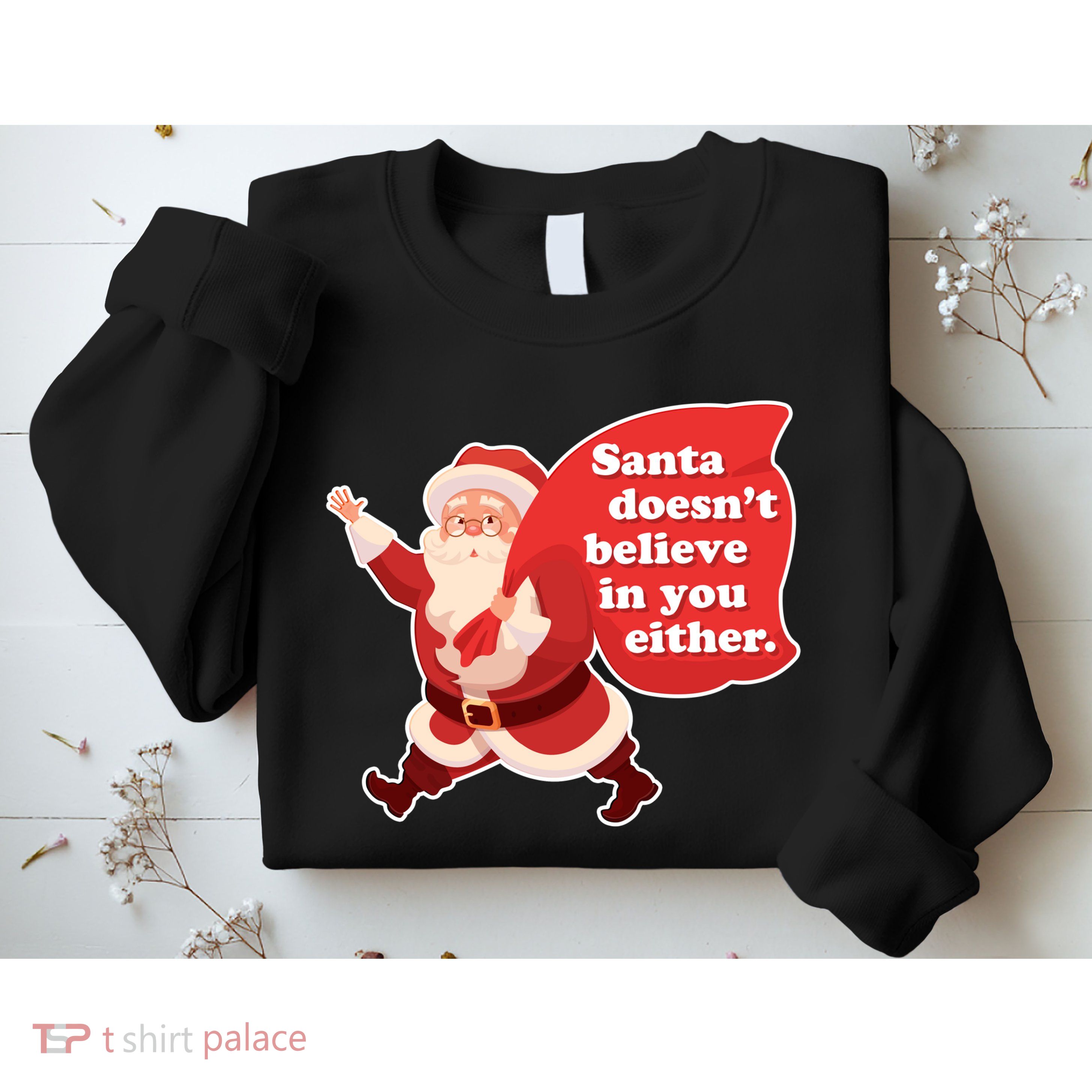 Santa Doesn't Believe In You Either Sweatshirt
