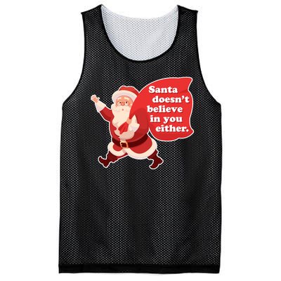 Santa Doesn't Believe In You Either Mesh Reversible Basketball Jersey Tank