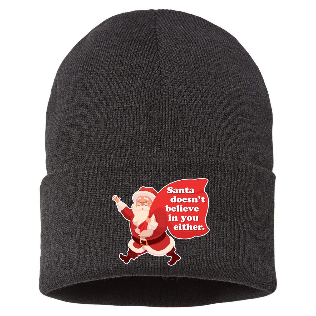Santa Doesn't Believe In You Either Sustainable Knit Beanie