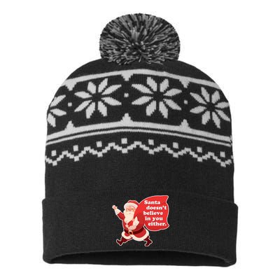 Santa Doesn't Believe In You Either USA-Made Snowflake Beanie