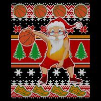 Santa Dribbling A Basketball Ugly Christmas Impact Tech Backpack