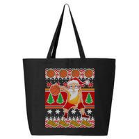 Santa Dribbling A Basketball Ugly Christmas 25L Jumbo Tote