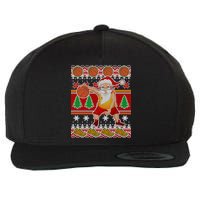Santa Dribbling A Basketball Ugly Christmas Wool Snapback Cap
