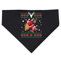 Santa Dunking Basketball Ugly Christmas USA-Made Doggie Bandana