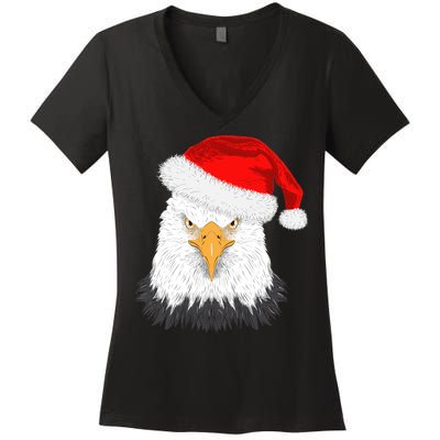 Santa Eagle Women's V-Neck T-Shirt
