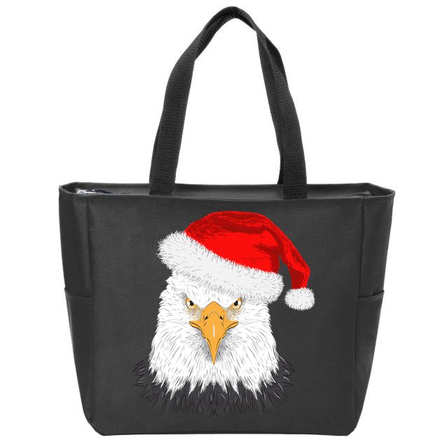 Santa Eagle Zip Tote Bag
