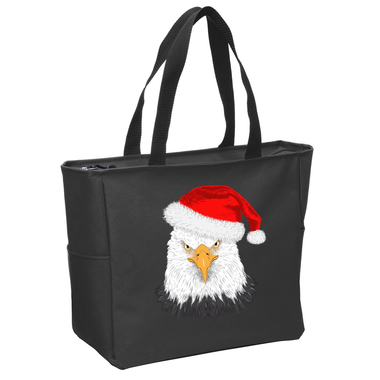Santa Eagle Zip Tote Bag