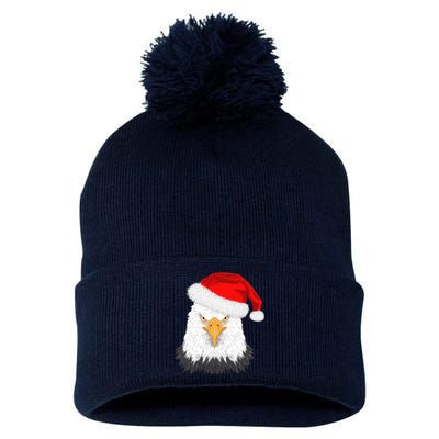 Santa Eagle Pom Pom 12in Knit Beanie