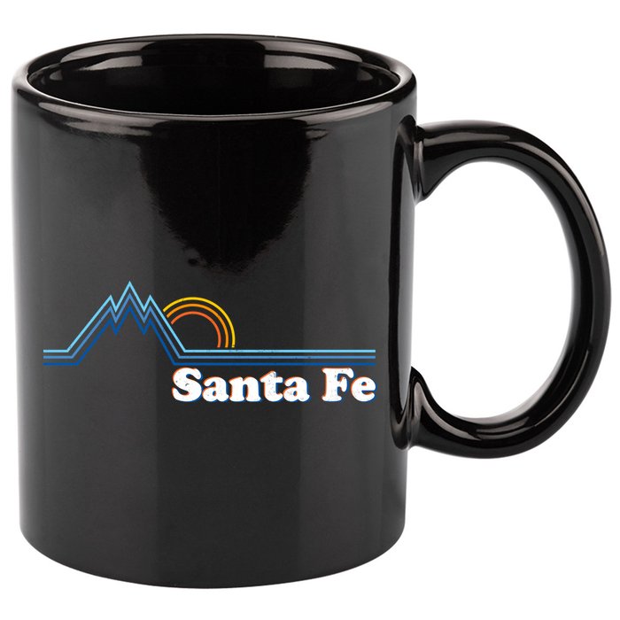Santa Fe New Mexico Retro Logo 11oz C Handle Ceramic Mug