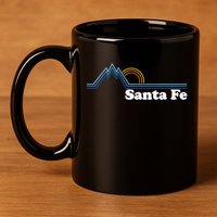 Santa Fe New Mexico Retro Logo 11oz C Handle Ceramic Mug