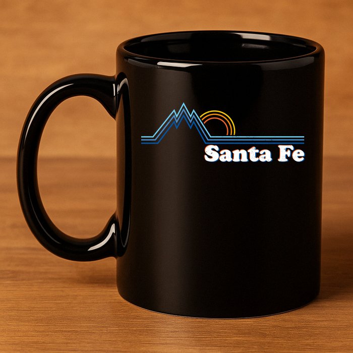 Santa Fe New Mexico Retro Logo 11oz C Handle Ceramic Mug
