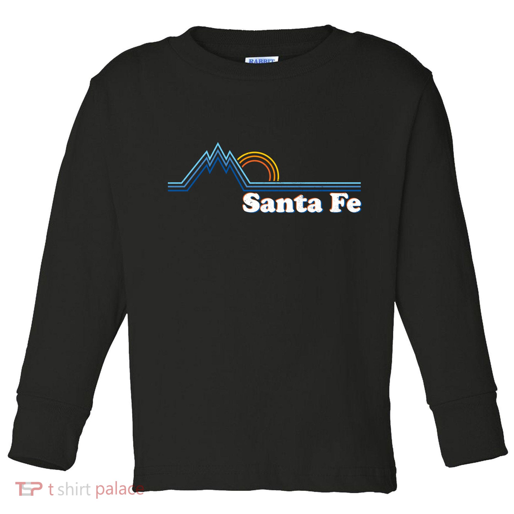 Santa Fe New Mexico Retro Logo Toddler Long Sleeve Shirt