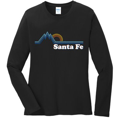 Santa Fe New Mexico Retro Logo Ladies Long Sleeve Shirt