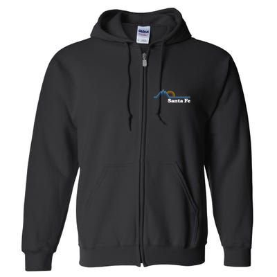Santa Fe New Mexico Retro Logo Full Zip Hoodie
