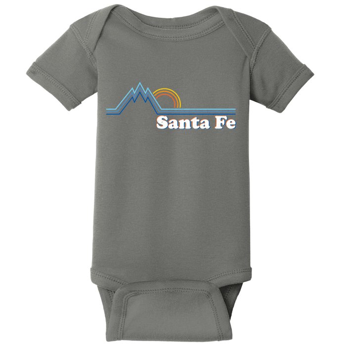 Santa Fe New Mexico Retro Logo Baby Bodysuit