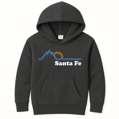 Santa Fe New Mexico Retro Logo Kids Hoodie