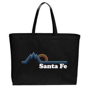 Santa Fe New Mexico Retro Logo Cotton Canvas Jumbo Tote