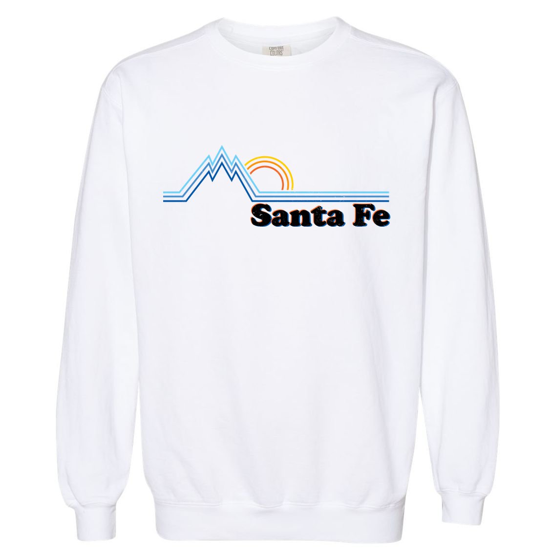 Santa Fe New Mexico Retro Logo Garment-Dyed Sweatshirt