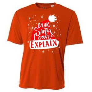 Santa Hat Dear Santa I Can Explain Christmas Cooling Performance Crew T-Shirt