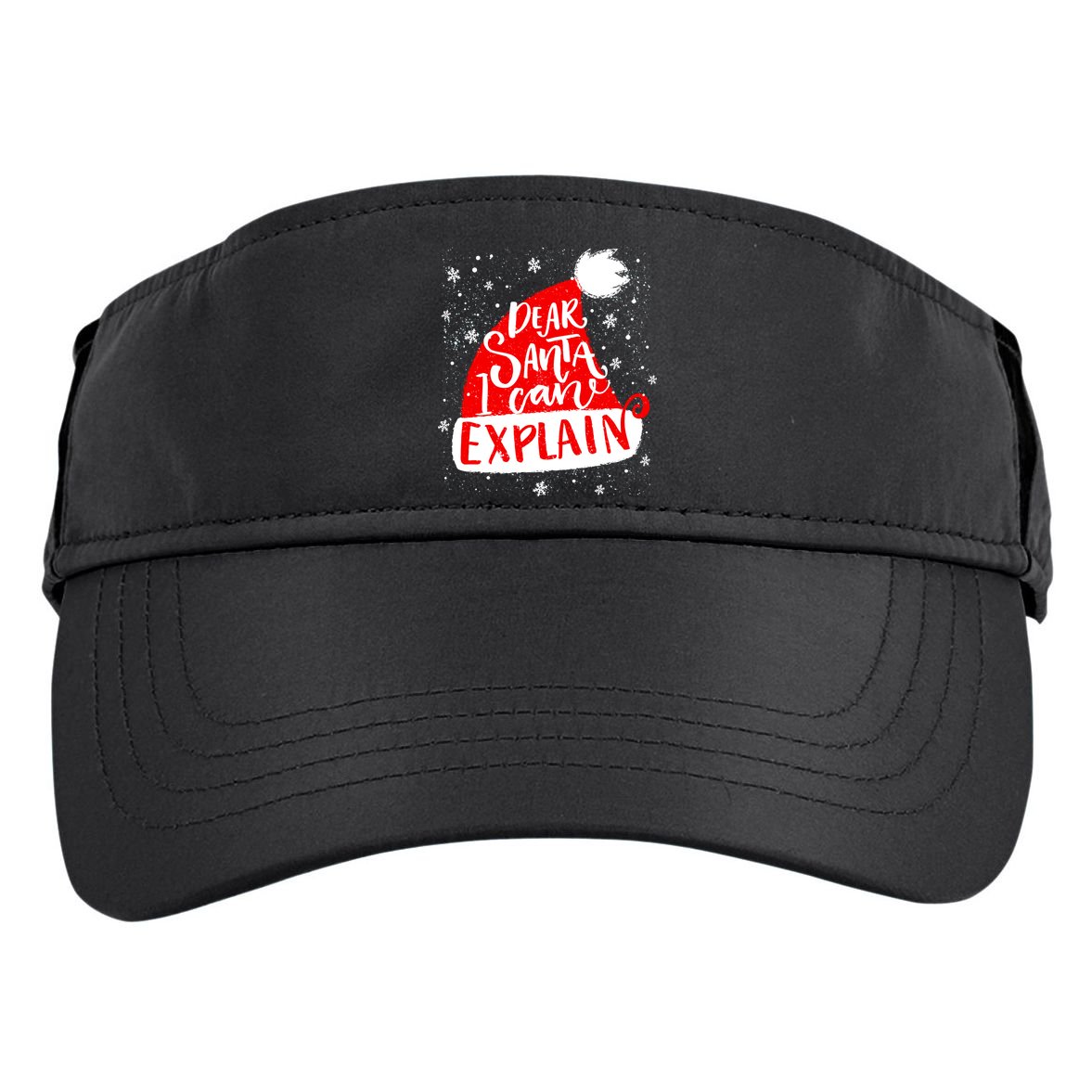 Santa Hat Dear Santa I Can Explain Christmas Adult Drive Performance Visor