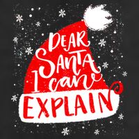 Santa Hat Dear Santa I Can Explain Christmas Adult Drive Performance Visor