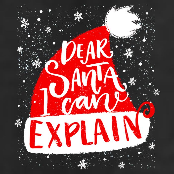 Santa Hat Dear Santa I Can Explain Christmas Adult Drive Performance Visor