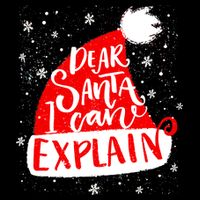 Santa Hat Dear Santa I Can Explain Christmas 16 in Basic Backpack